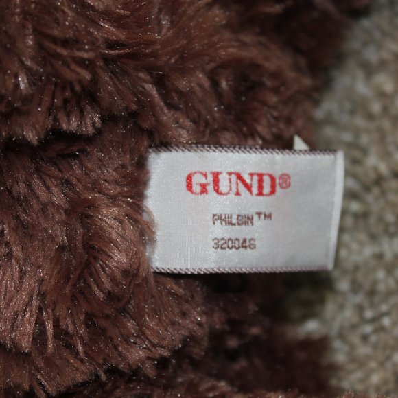 Gund Philbin Brown Plush Teddy Bear Sitting Stuffed Animal Toy Swirl 10" - Picture 5 of 5